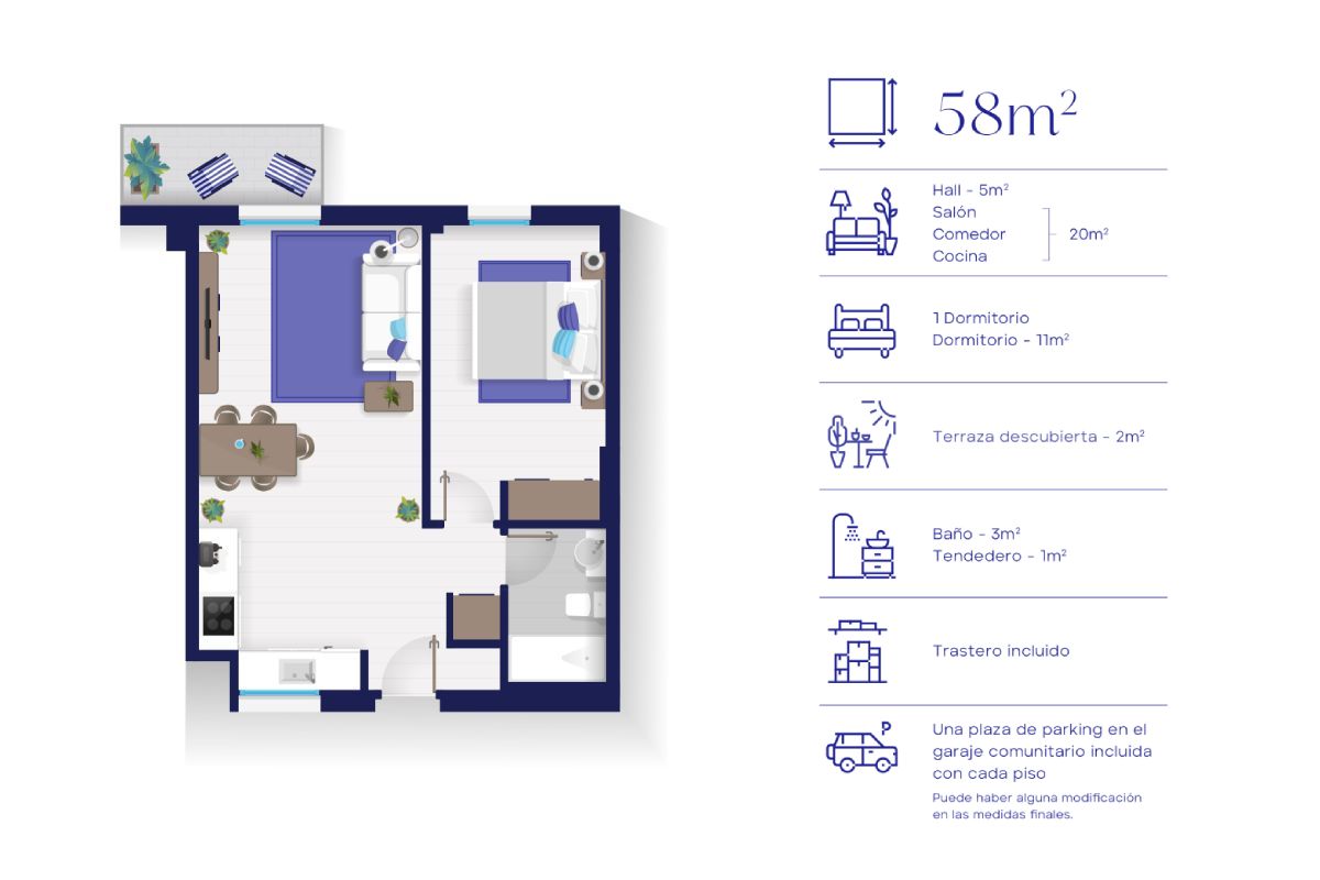 Mapa estructura vivienda | Luzzes Vallecas 