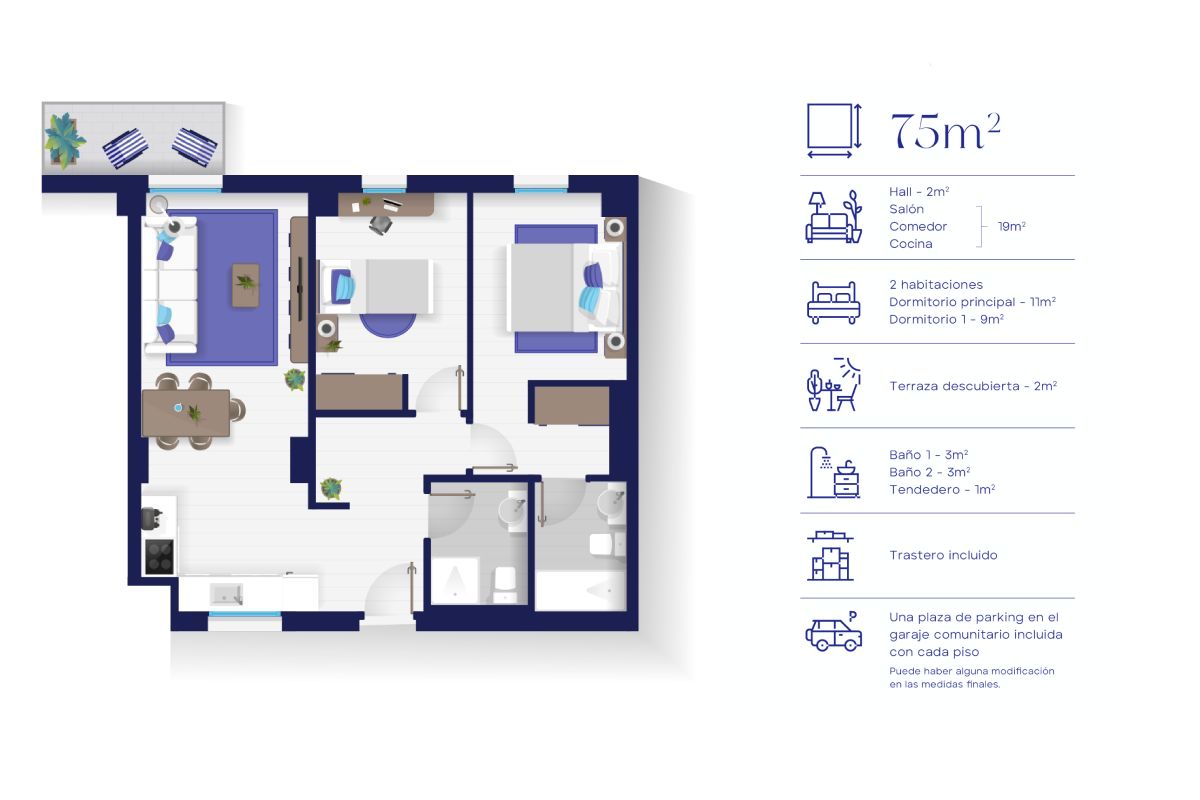 Mapa estructura vivienda | Luzzes Vallecas 