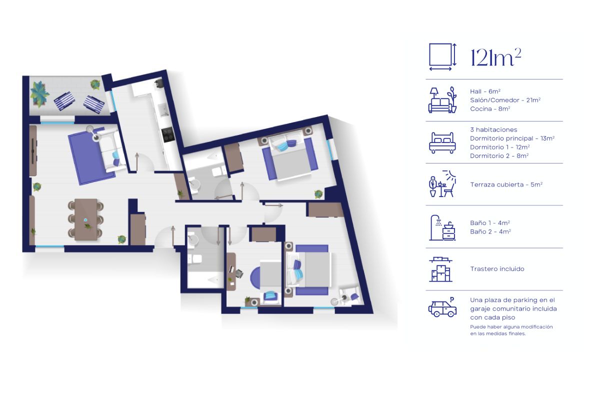 Mapa estructura vivienda | Luzzes Vallecas 