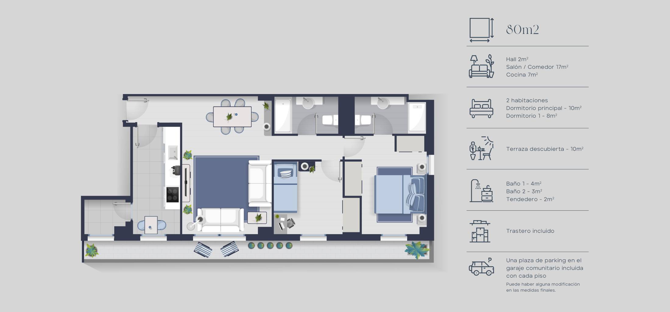 Mapa estructura vivienda | Luzzes Vallecas 