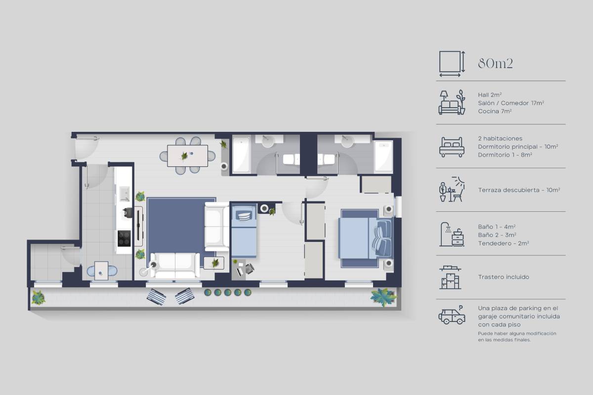 Mapa estructura vivienda | Luzzes Vallecas 