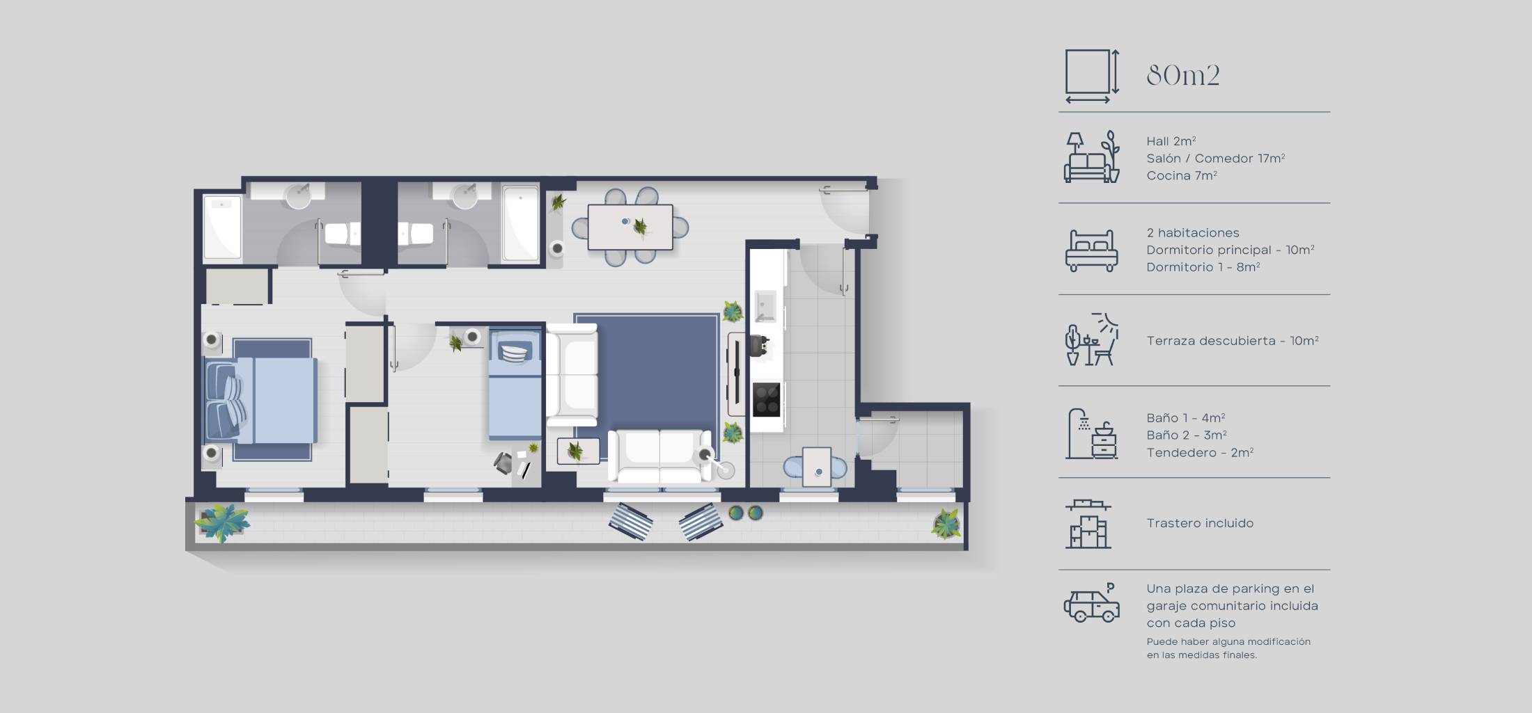 Mapa estructura vivienda | Luzzes Vallecas 