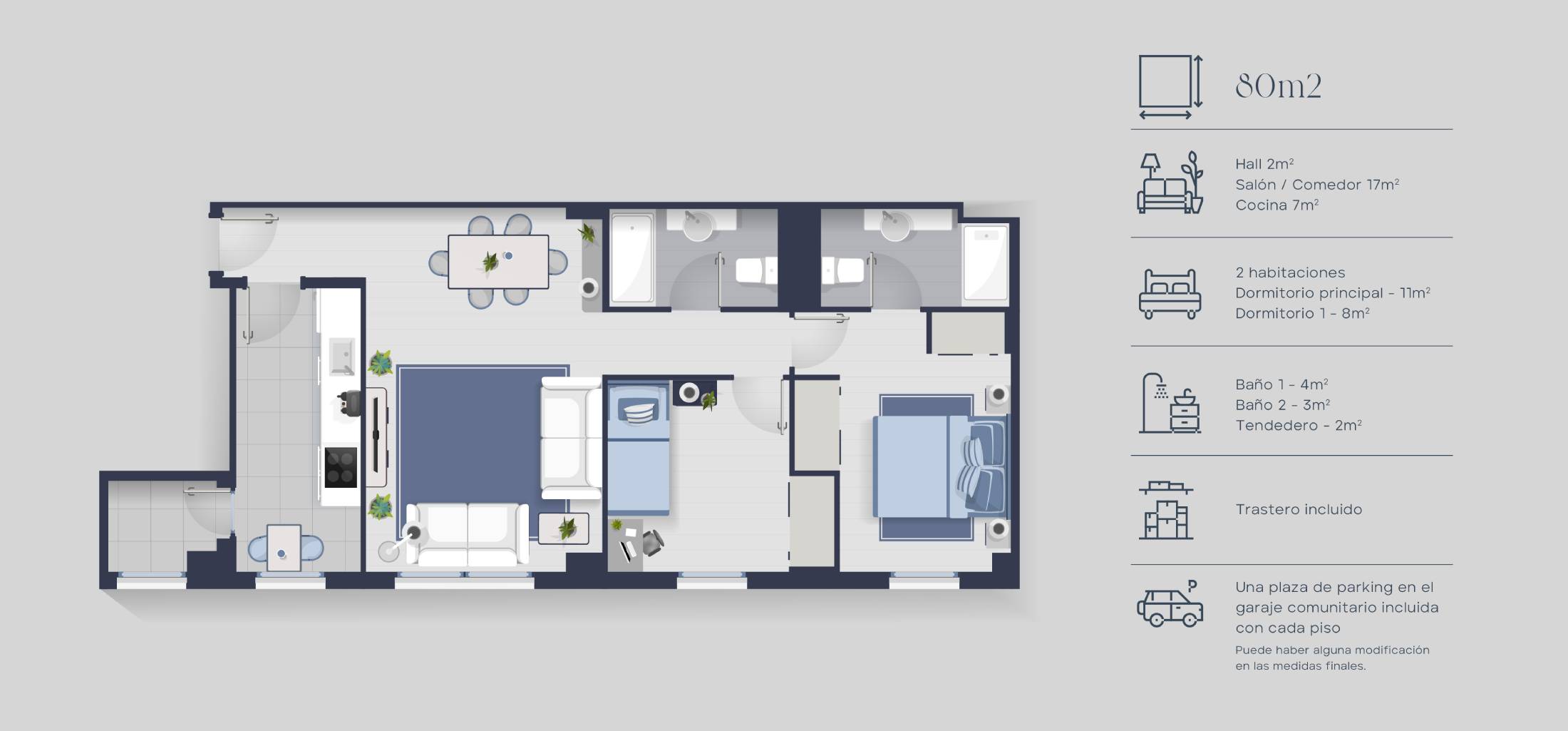 Mapa estructura vivienda | Luzzes Vallecas 