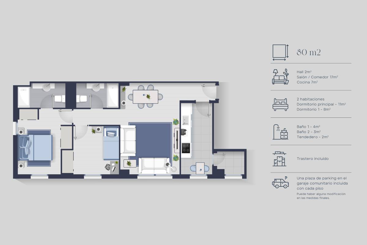 Mapa estructura vivienda | Luzzes Vallecas 