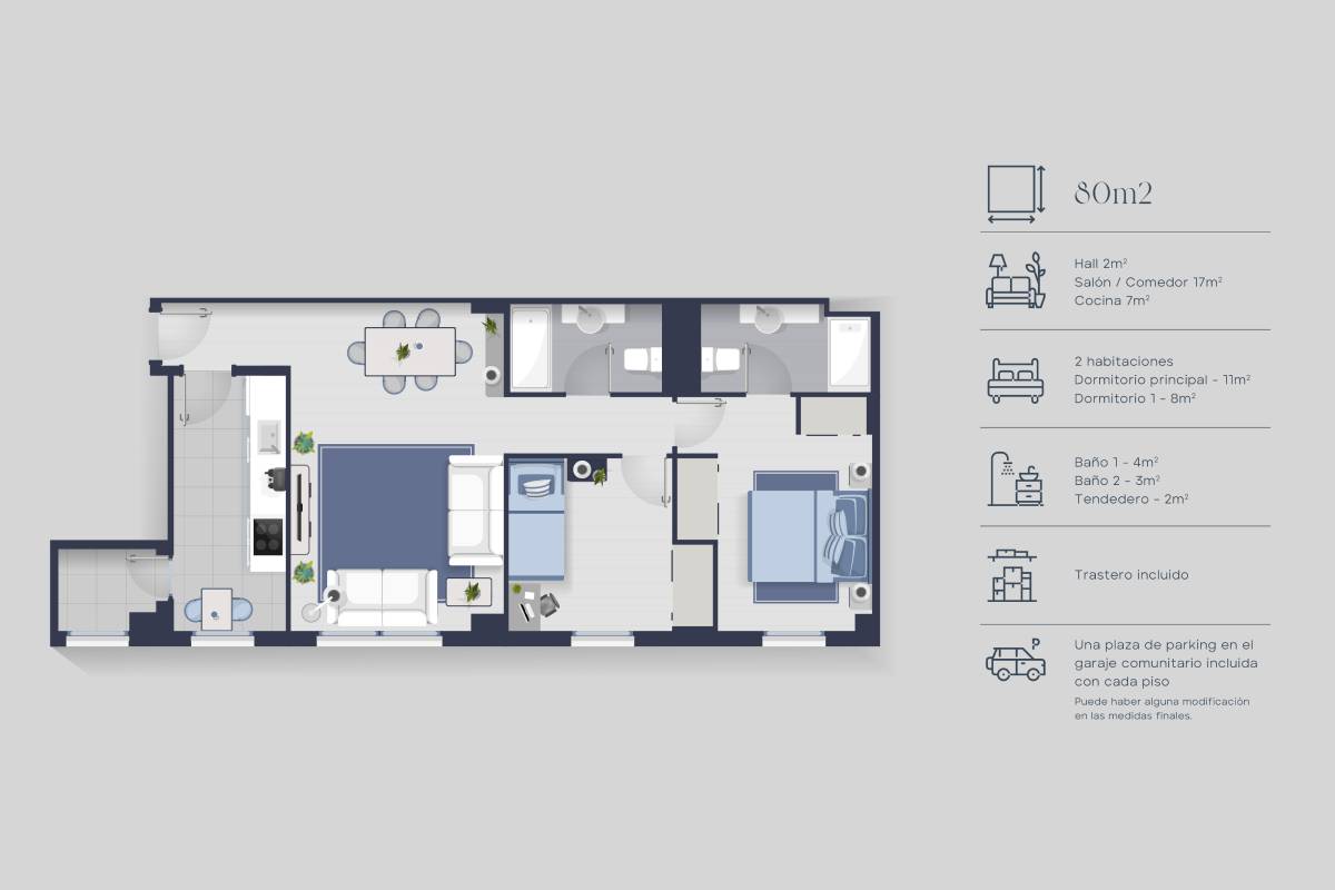 Mapa estructura vivienda | Luzzes Vallecas 