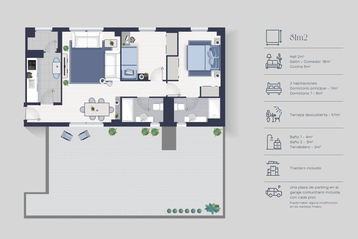 Mapa estructura vivienda | Luzzes Vallecas 