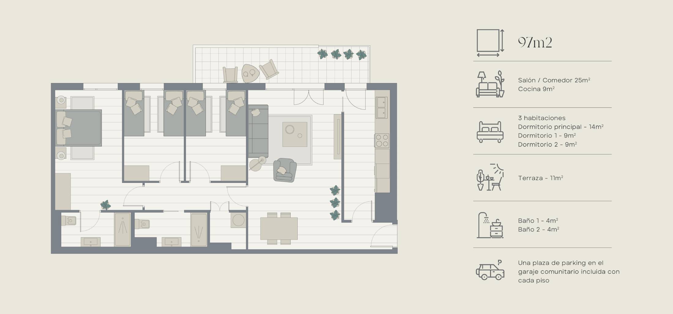 Mapa estructura vivienda | Zona Franca | Vila Bonaplata 