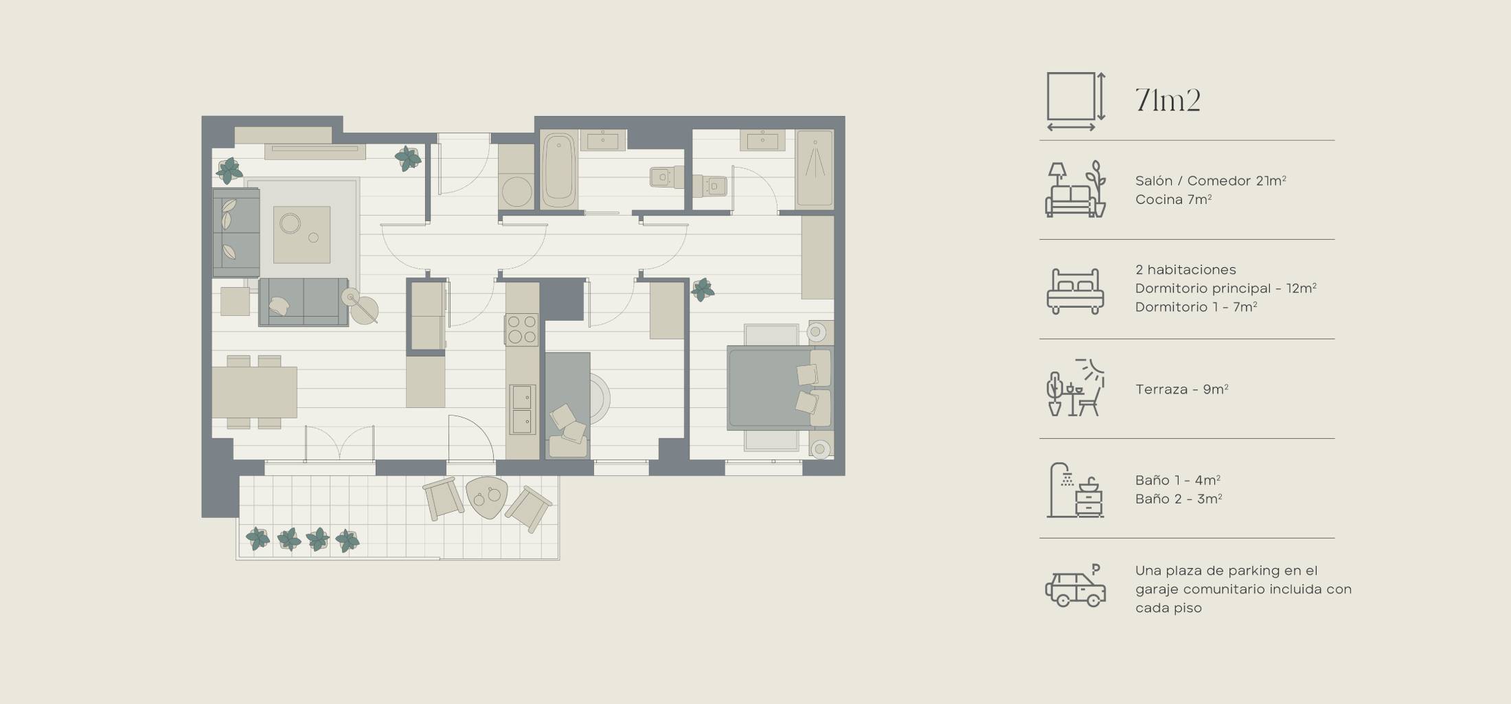 Mapa estructura vivienda | Zona Franca | Vila Bonaplata 
