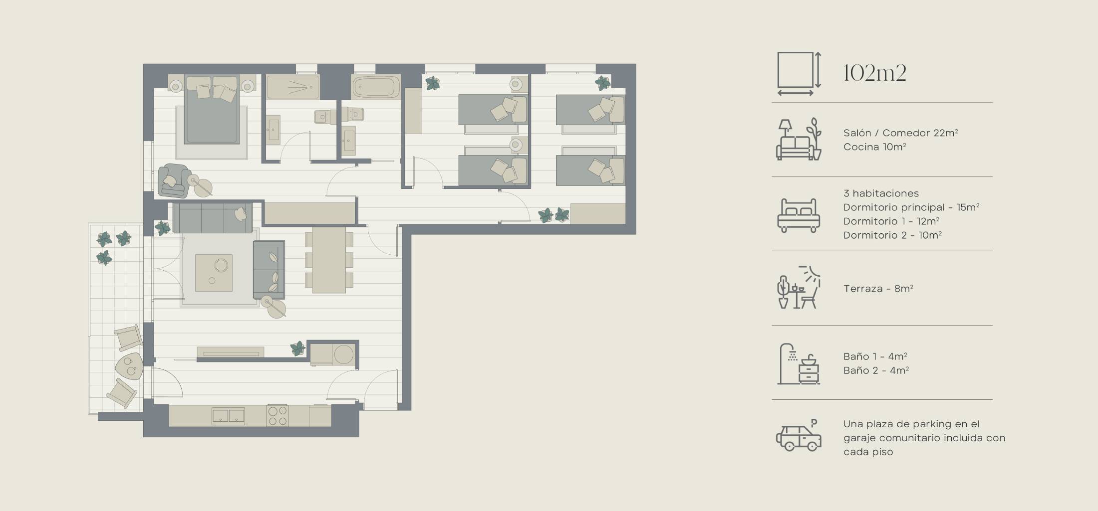 Mapa estructura vivienda | Zona Franca | Vila Bonaplata 