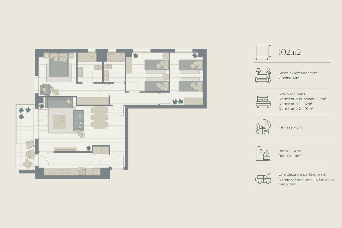Mapa estructura vivienda | Zona Franca | Vila Bonaplata 
