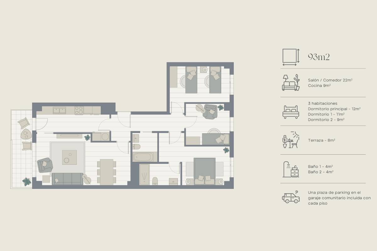 Mapa estructura vivienda | Zona Franca | Vila Bonaplata 